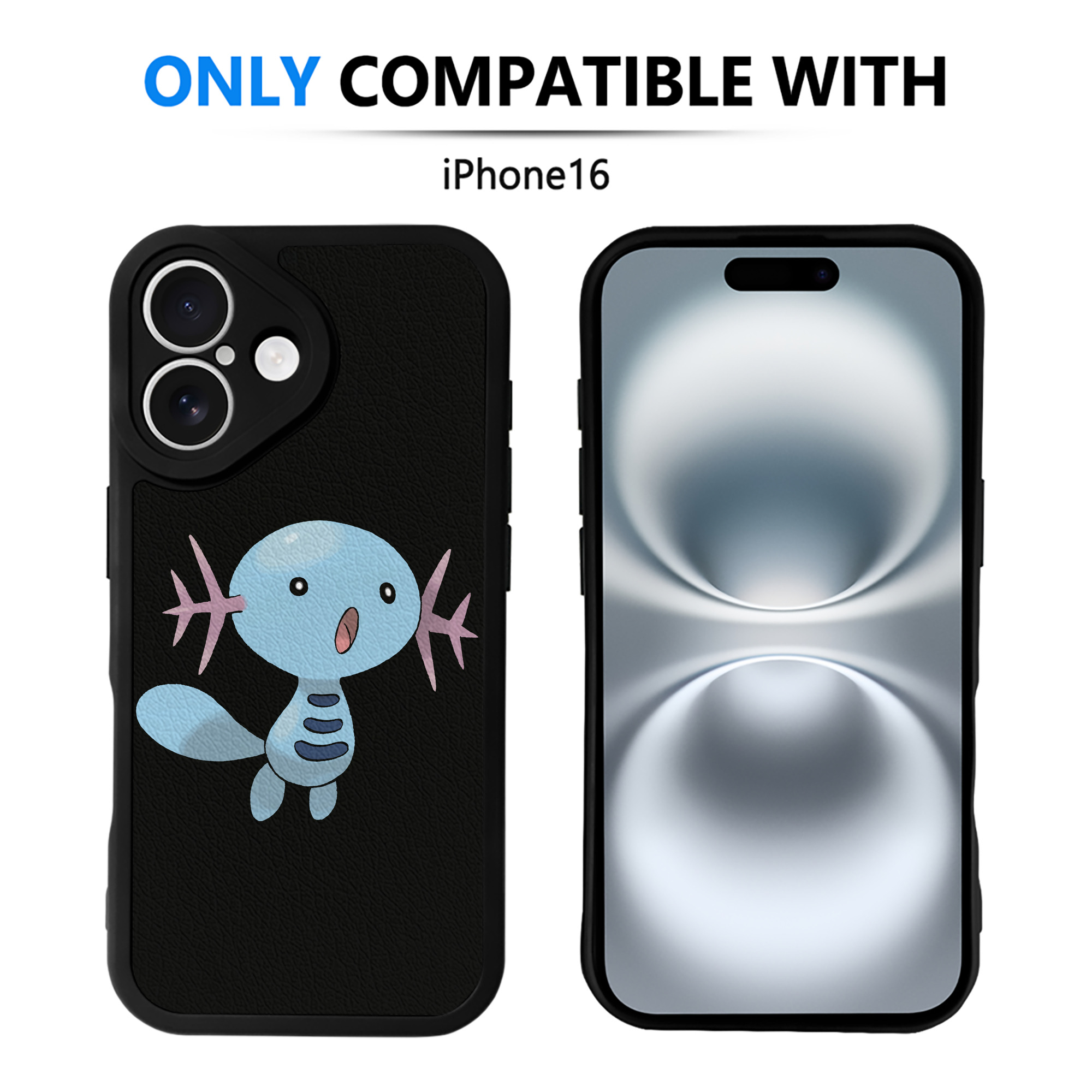 （画像用） ポケットモンスター Pokémon 【iPhone 16シリーズ対応】シリコンスマホケース（レザー調） 材質：シリコン